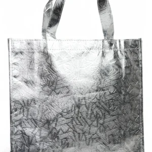 Sacoșă Cumpărături Textil (Argintiu, 35Cm X 32Cm X 12Cm)
