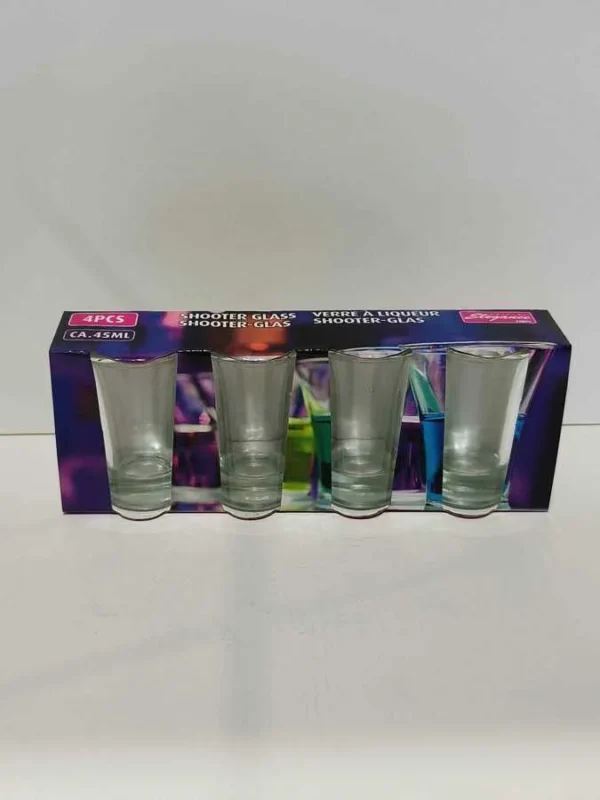 SET 4 PAHARE SHOT 4.4*7CM 45ML EDCO