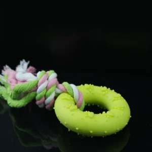 Sfoară Cu Stea Din Silicon Jucărie Pentru Animale (Verde Lime)