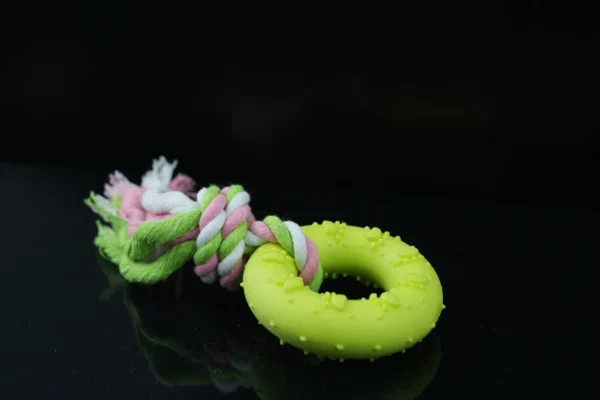 Sfoară Cu Stea Din Silicon Jucărie Pentru Animale (Verde Lime)