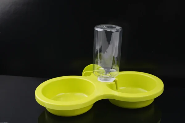 Bol Pentru Apă Și Hrană Cu Recipient (Verde Lime)