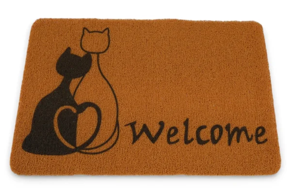 Covor Antialunecare "Welcome" (Model Pisică 40Cm X 60Cm)