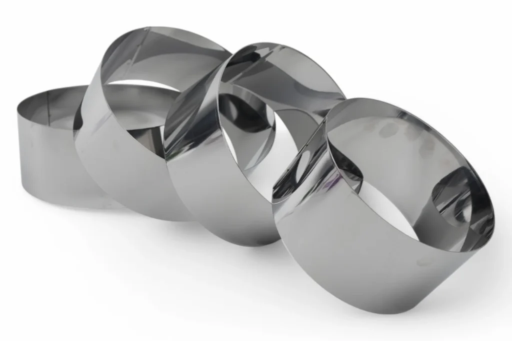 Set 4 Forme Pentru Tort Din Metal (18X10Cm, 20X10Cm, 22X10Cm, 24X10Cm)