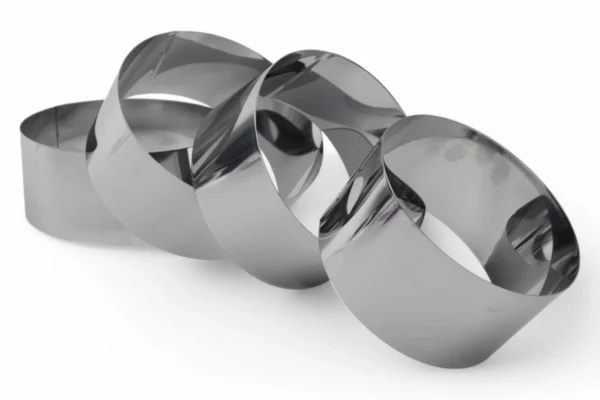 Set 4 Forme Pentru Tort Din Metal (18X10Cm, 20X10Cm, 22X10Cm, 24X10Cm)