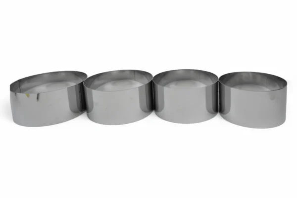 Set 4 Forme Pentru Tort Din Metal (18X10Cm, 20X10Cm, 22X10Cm, 24X10Cm) - imagine 4