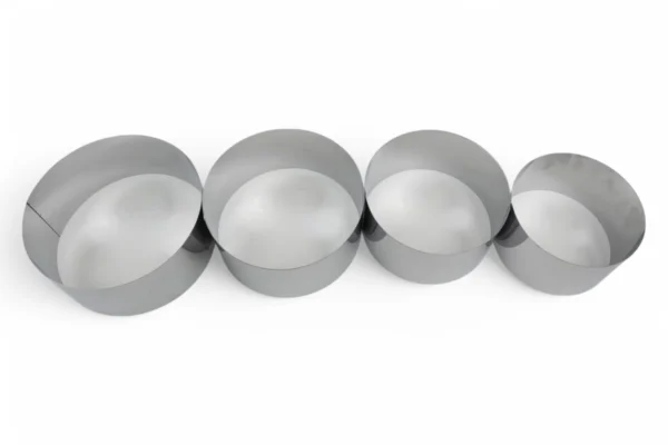 Set 4 Forme Pentru Tort Din Metal (18X10Cm, 20X10Cm, 22X10Cm, 24X10Cm) - imagine 5