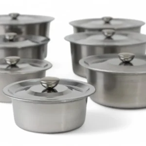 Set 7 Oale Din Inox Cu Capac (13-20 Cm)