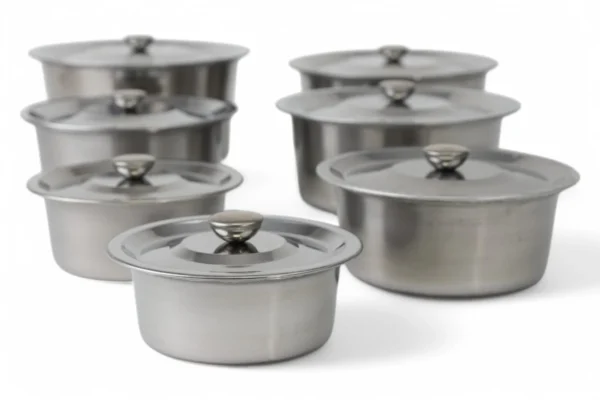 Set 7 Oale Din Inox Cu Capac (13-20 Cm)