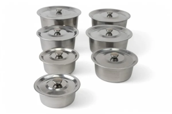 Set 7 Oale Din Inox Cu Capac (13-20 Cm) - imagine 3