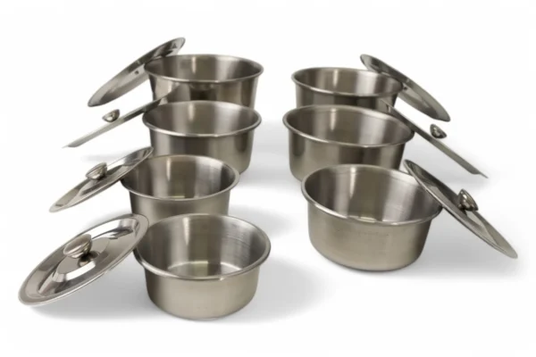 Set 7 Oale Din Inox Cu Capac (13-20 Cm) - imagine 4