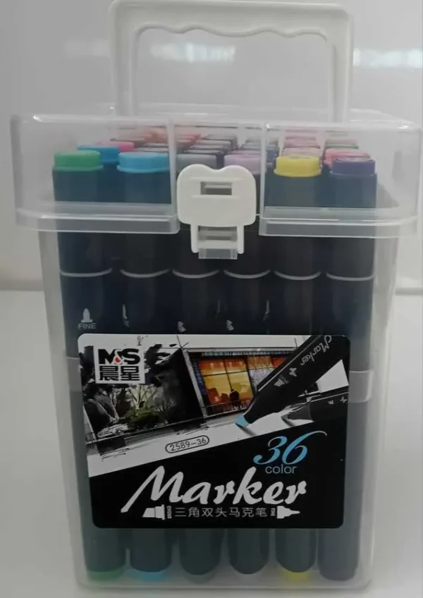 36PCS MARKER COLORAT 12 CULORI