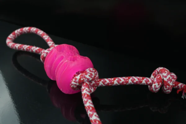 Sfoară Cu Silicon Dur Jucărie Pentru Animale (Roș) - imagine 2