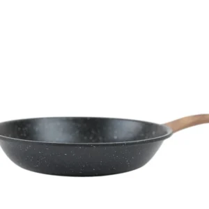 Tigaie Cu Mâner De Lemn (Negru, 20Cm)