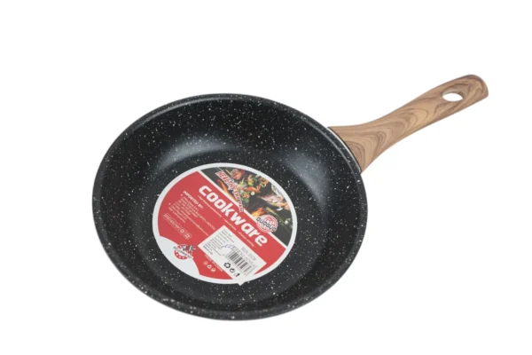 Tigaie Cu Mâner De Lemn (Negru, 20Cm) - imagine 3