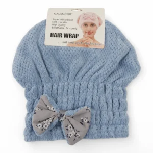 Turban Pentru Păr (Albastru Cu Fundă)
