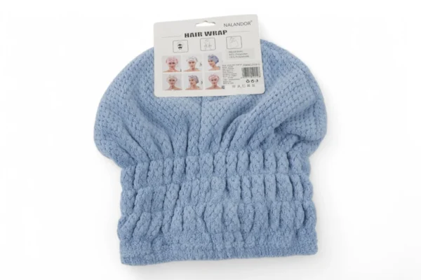 Turban Pentru Păr (Albastru Cu Fundă) - imagine 2