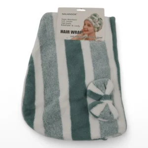 Turban Pentru Păr (Verde Petrol Cu Alb)