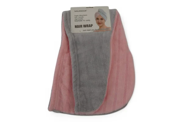 Turban Pentru Păr (Roz Cu Gri)