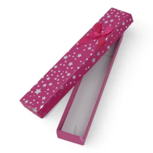 Cutie De Cadou (Roz Cu Stele Argintii)