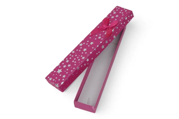 Cutie De Cadou (Roz Cu Stele Argintii)