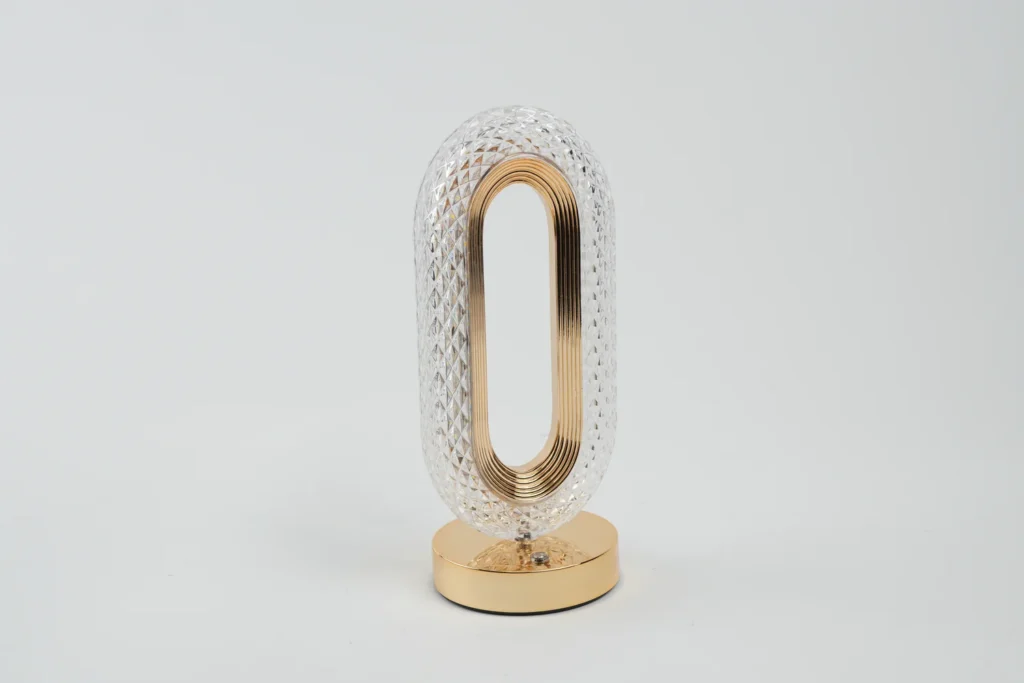 Lampă De Masă Usb (Formă Oval, Aurie) Bi-Color