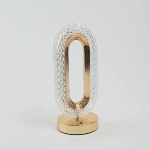 Lampă De Masă Usb (Formă Oval, Aurie) Bi-Color