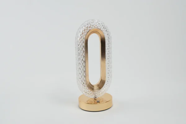 Lampă De Masă Usb (Formă Oval, Aurie) Bi-Color