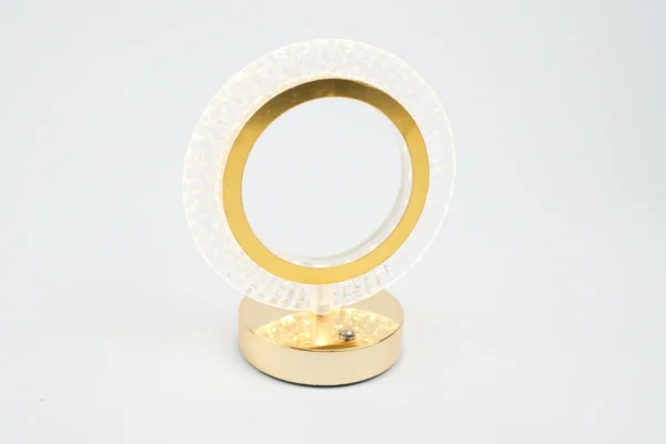 Lampă De Masă Usb (Formă Cerc, Aurie) Bi-Color - imagine 2