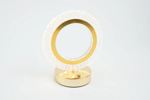 Lampă De Masă Usb (Formă Cerc, Aurie) Bi-Color - imagine 3