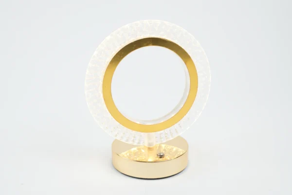 Lampă De Masă Usb (Formă Cerc, Aurie) Bi-Color - imagine 4