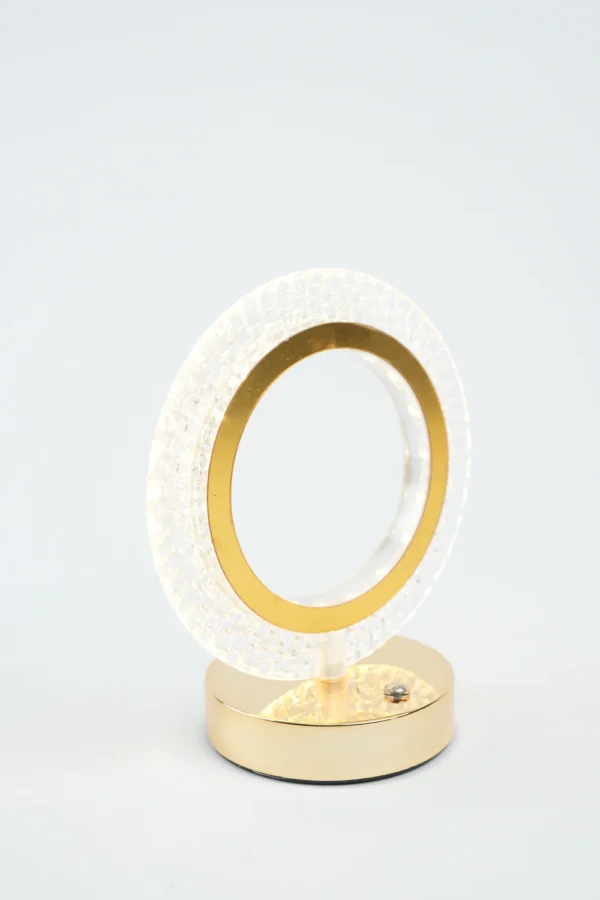 Lampă De Masă Usb (Formă Cerc, Aurie) Bi-Color - imagine 6