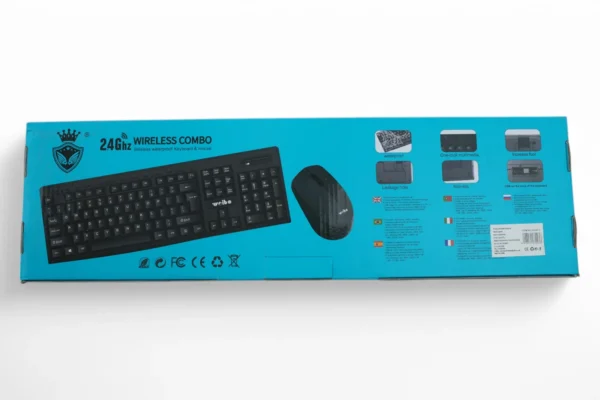 Set Tastatură Cu Mouse Wireless (Wb-8012, Negru) - imagine 2