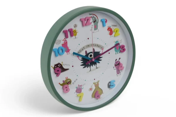 Ceas De Perete Pentru Copii "Inside I'M Friendly" (30Cm)