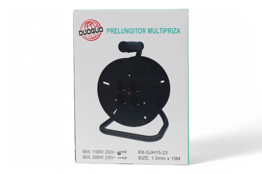 Prelungitor Multipriză (Negru, 15M) Duoguo