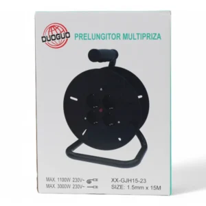 Prelungitor Multipriză (Negru, 15M) Duoguo