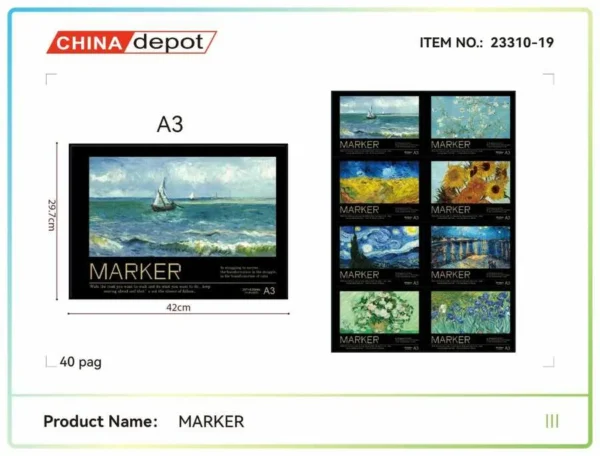 Bloc de desen Marker   A3/120G/40