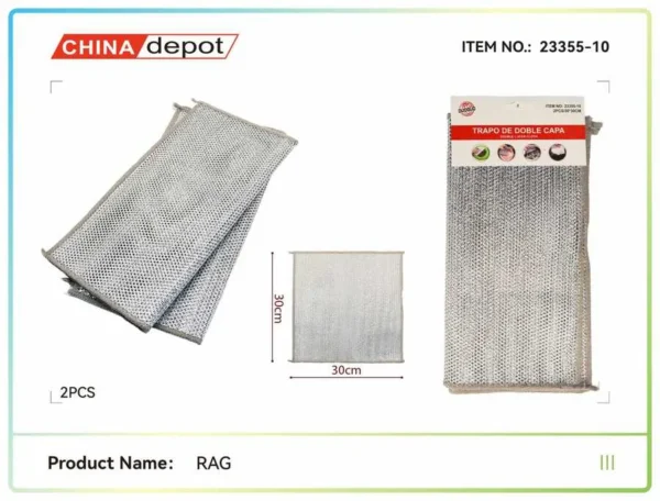 SET 2 LAVETE LAMINATE 2PCS 30*30CM