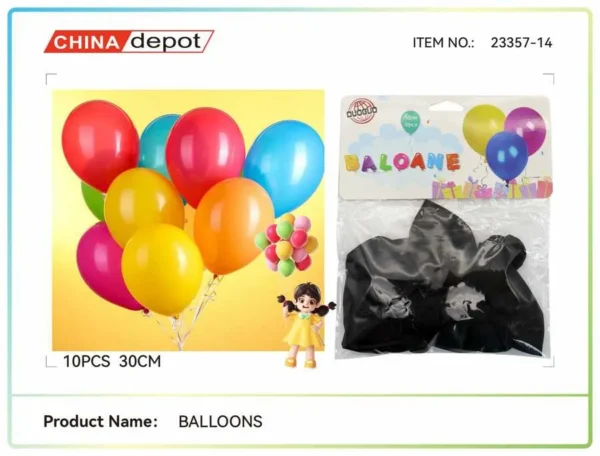 黑色气球 10PCS 12寸 - BALOANE 10PCS