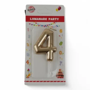 Lumânare Cifra 4 (Auriu)