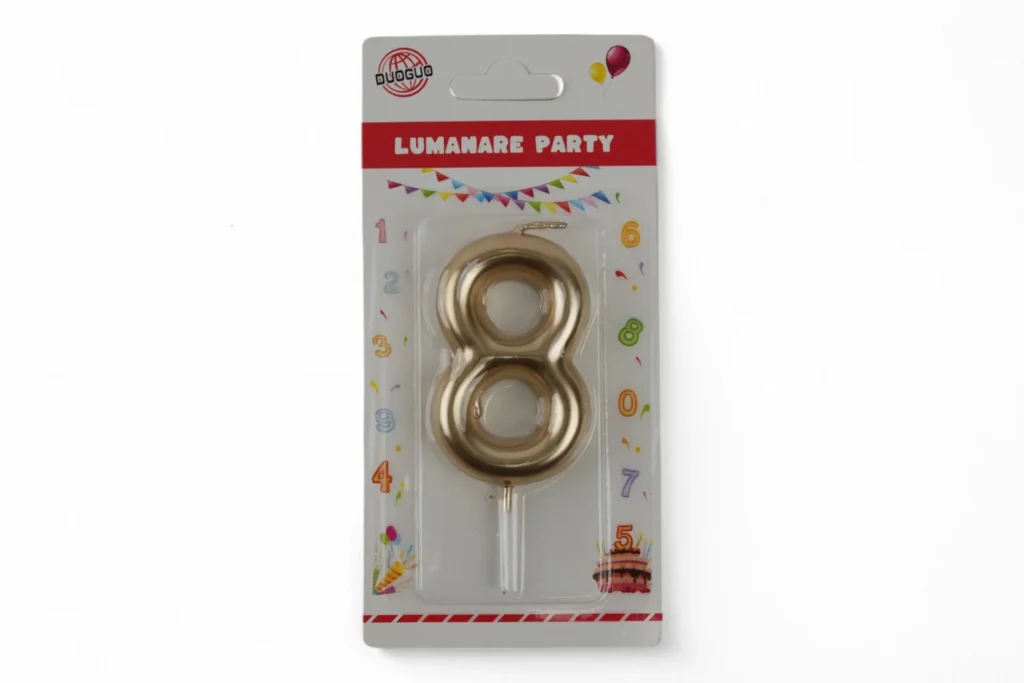 Lumânare Cifra 8 (Auriu)