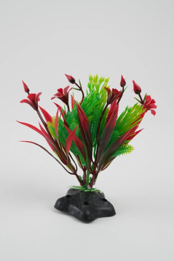 Plante Decorative Pentru Acvariu (Verde, Roz, 15Cm)