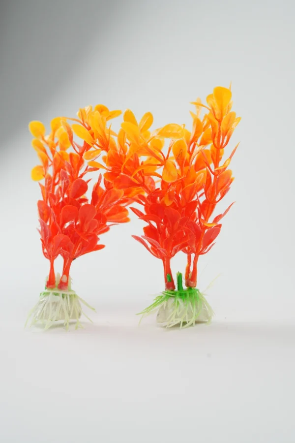 Plante Decorative Pentru Acvariu (Verde/Portocaliu 10Cm) - imagine 2