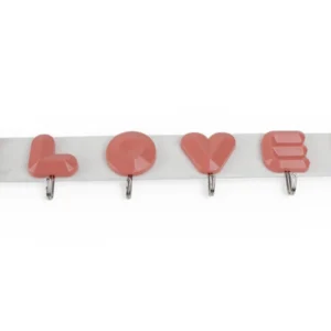 Cuier Cu 6 Agățătoare "I Love You" (Roz Somon)