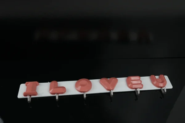 Cuier Cu 6 Agățătoare "I Love You" (Roz Somon) - imagine 2