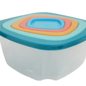 Set 5 Caserole Cu Capac (Pătrat, Multicolor)