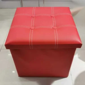TABURET TAPITAT CU PVC 38*38*35CM