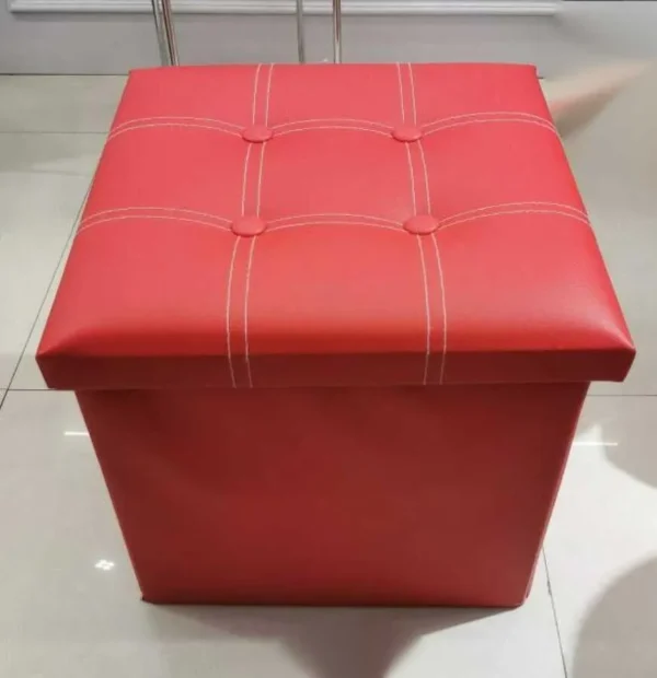 TABURET TAPITAT CU PVC 38*38*35CM
