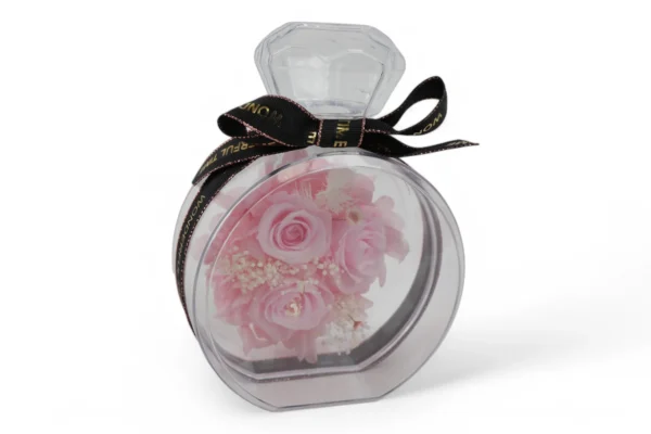 Trandafir Criogenat În Sticlă De Parfum (Roz) - imagine 3