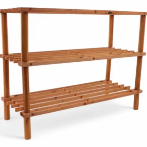 Pantofar Din Lemn Cu 2 Polițe (63Cm X 48Cm X 26Cm)