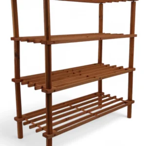 Pantofar Din Lemn Cu 3 Polițe (62,5Cm X 67Cm X 26Cm)